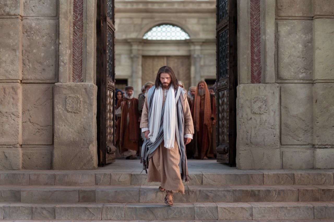 Jesús sale del Monte del Templo